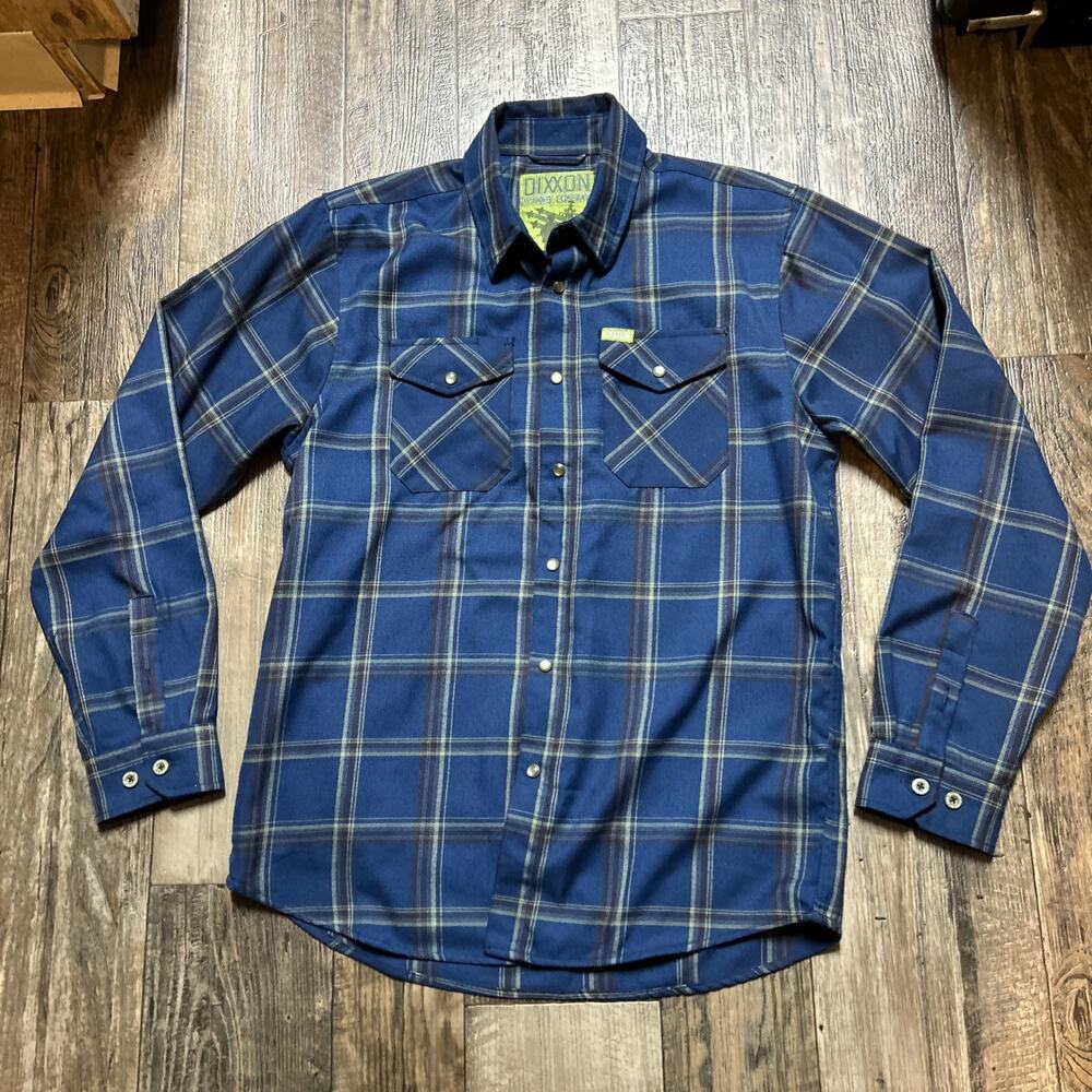 DIXXON Mens M Pearl Snap Flannel Shirt- “THE FORCE”-Plaid